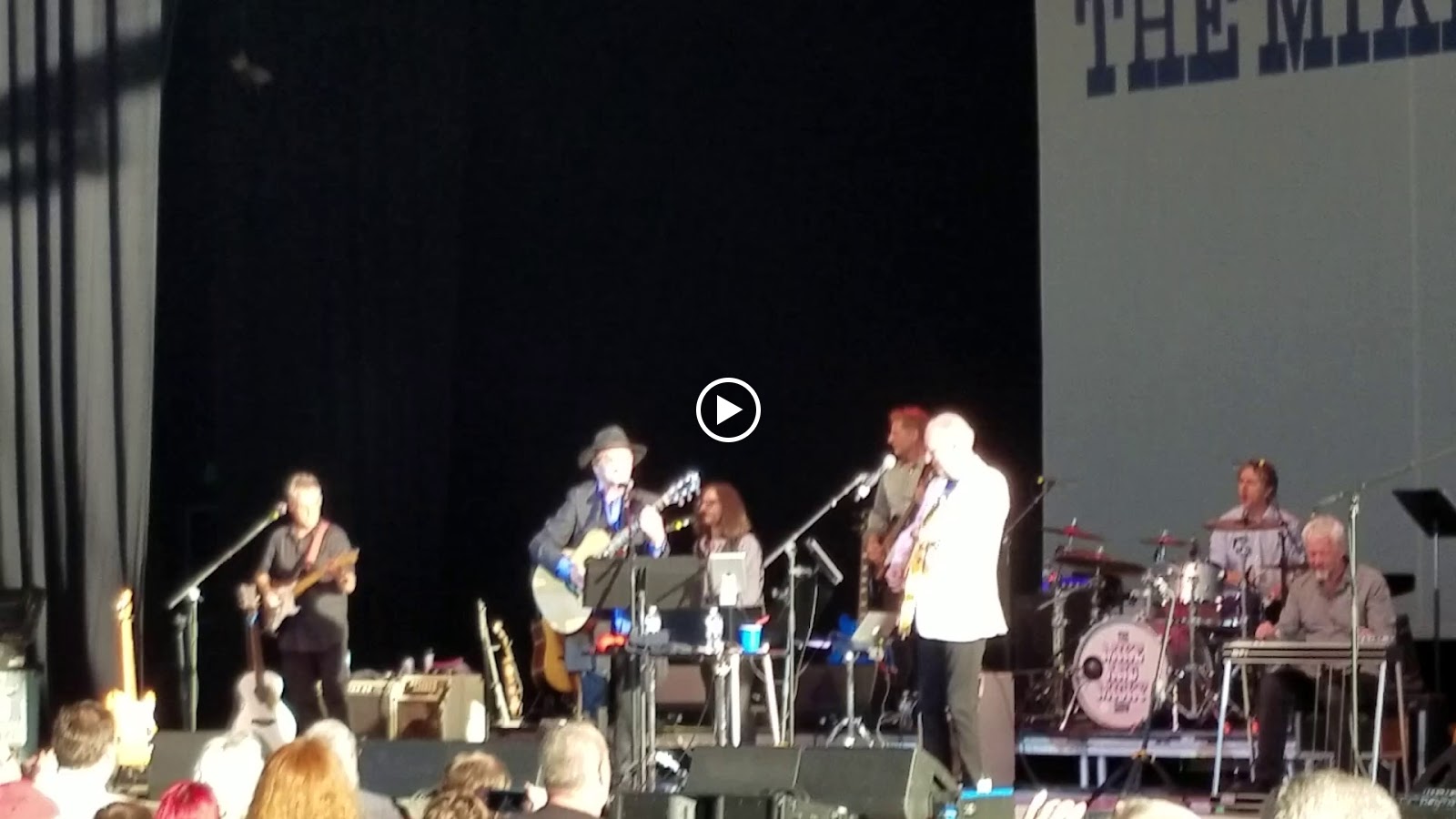 The whole band on the big stage