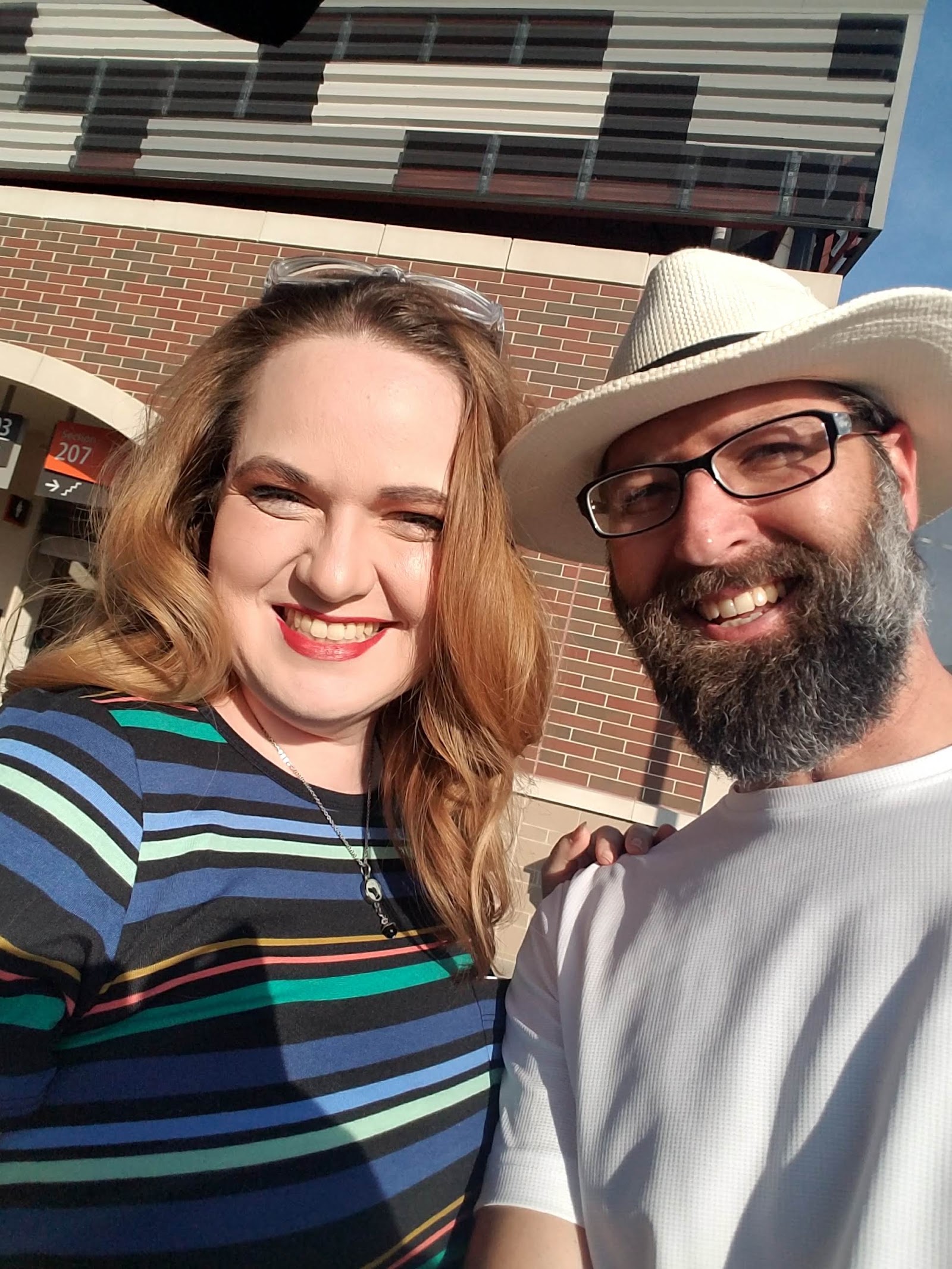 Megan and Joshua, before the show
